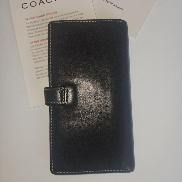 Coach Black Leather Card Wallet - Picture 3 of 5